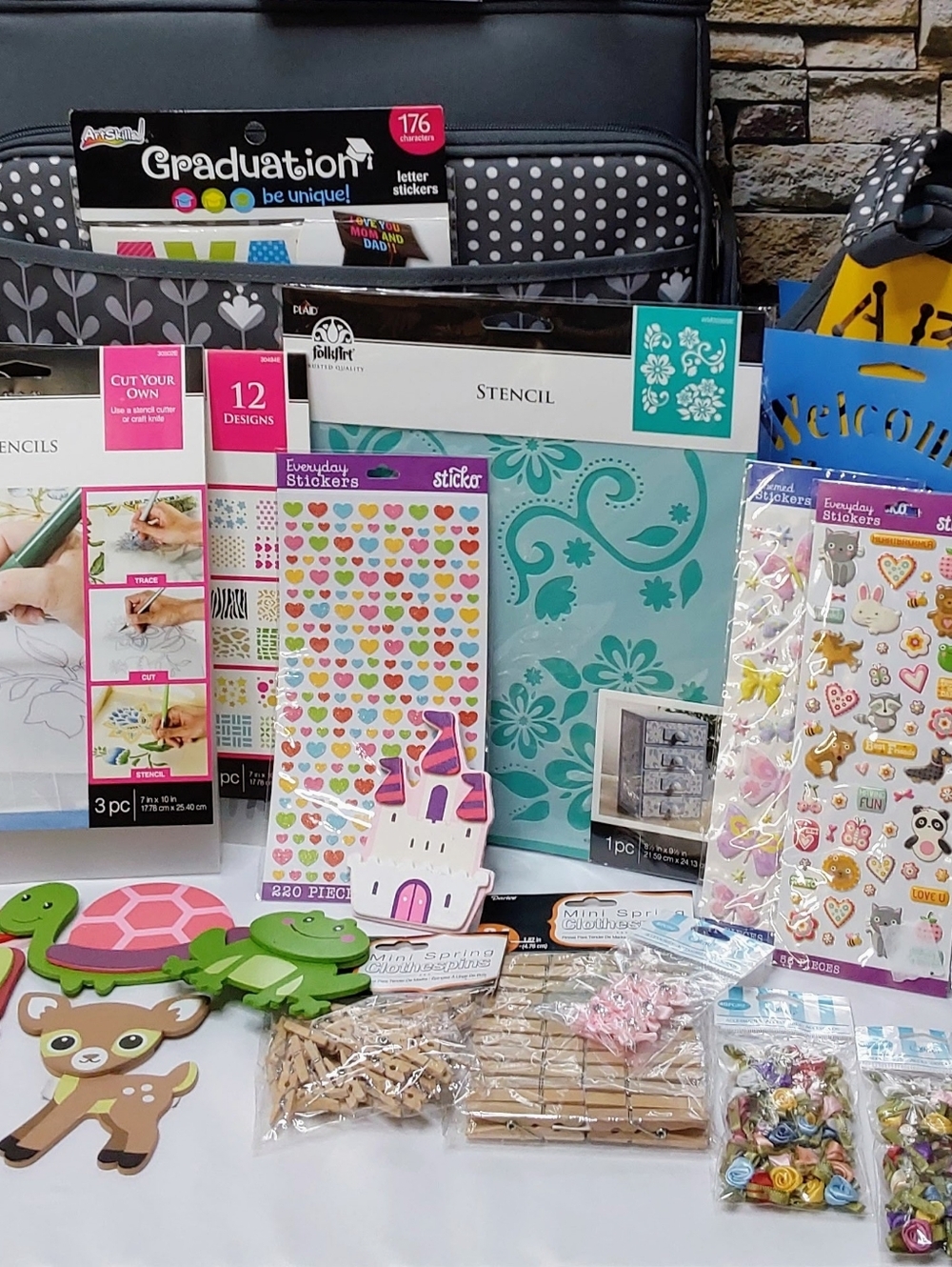SCRAPEBOOKING & CRAFT STENCILS, STICKERS, ect.